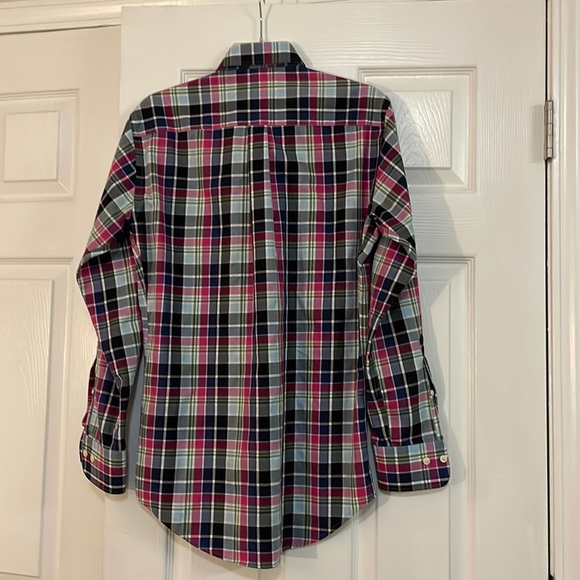 Peter Millar Nanoluxe Shirt Mens‎ PLAID Long Sleeve Cotton Button Down small. - Picture 5 of 5